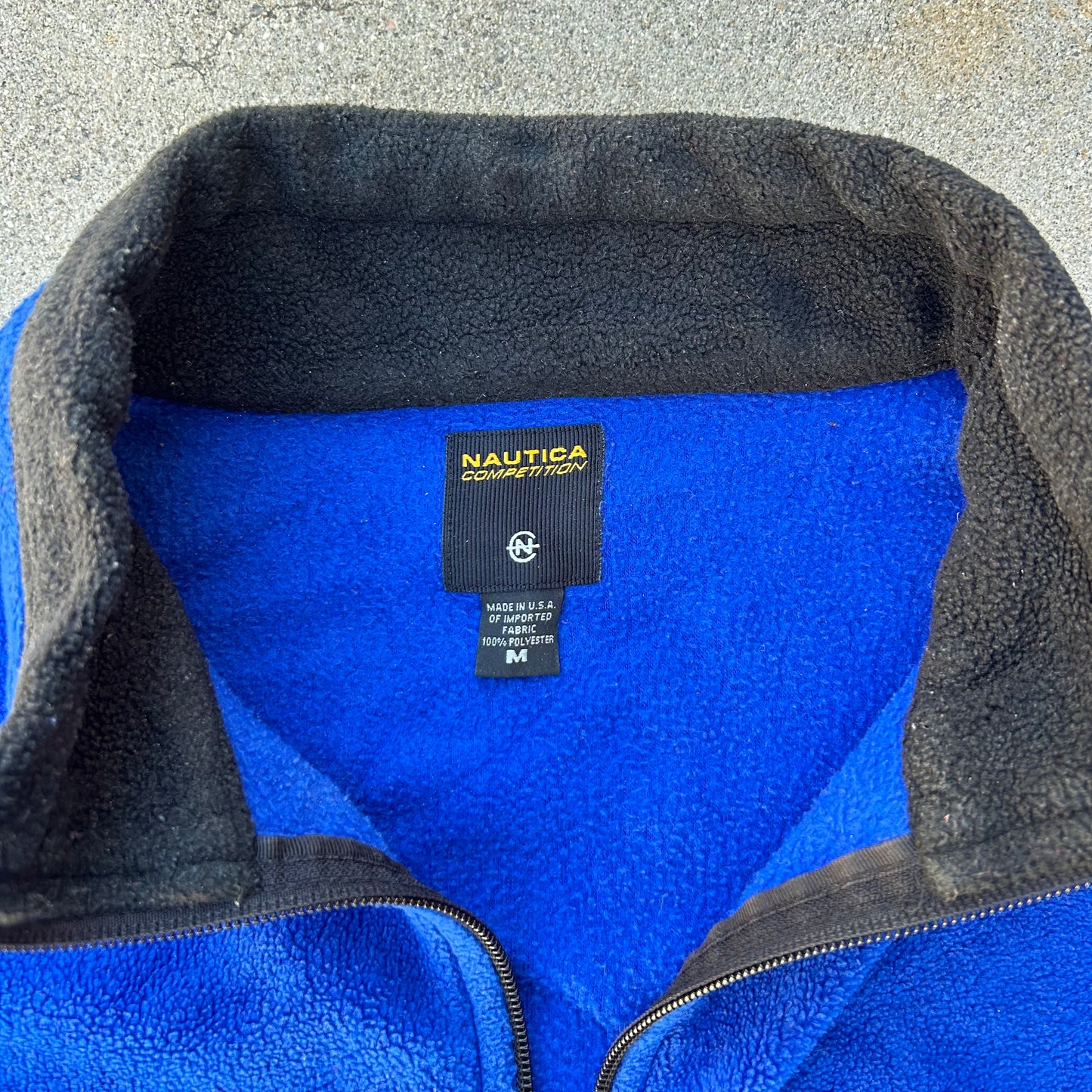 (M) Vintage Blue Nautica Competition Quarter-Zip Fleece