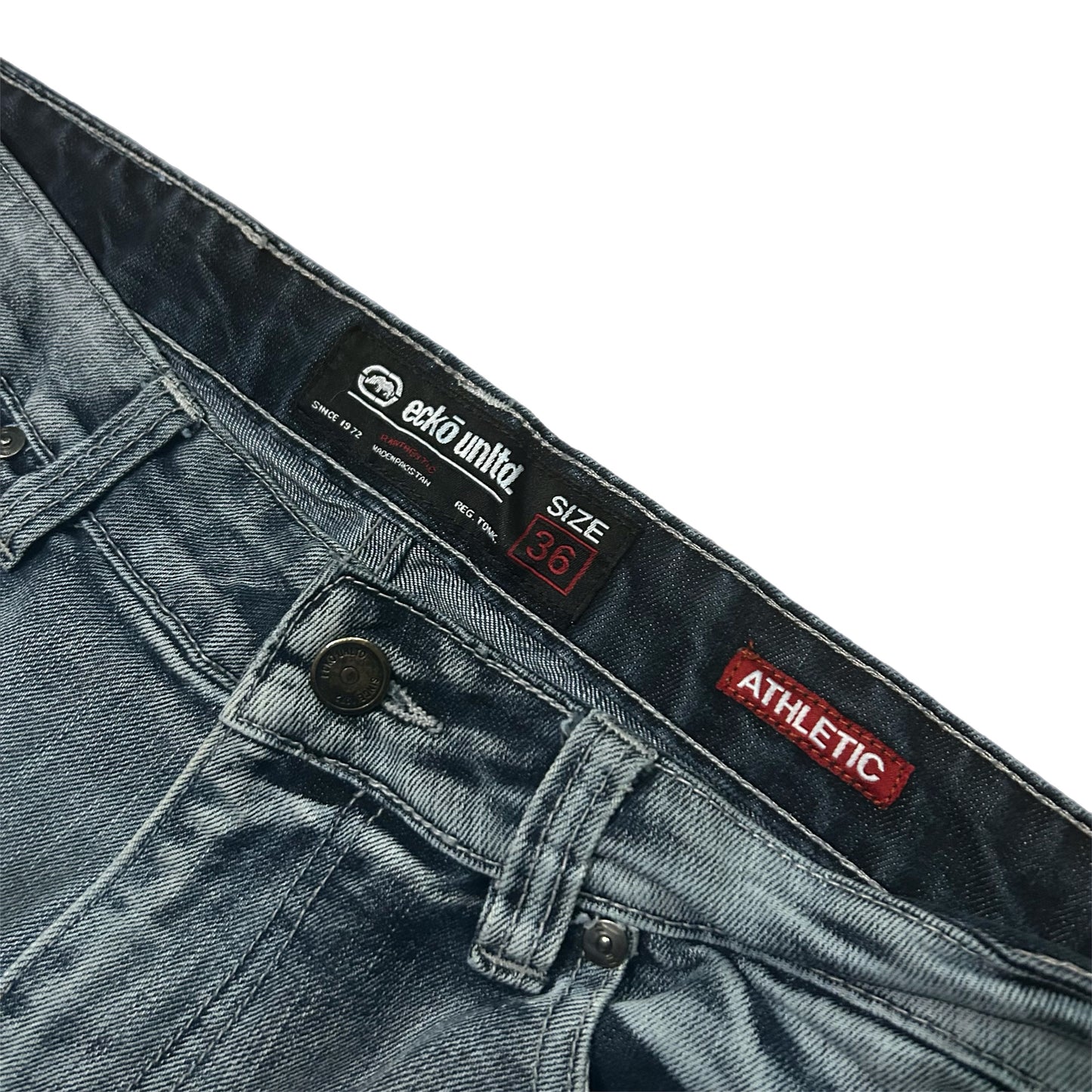 (36) Y2K Ecko Unltd Heavy Wash Denim Jeans