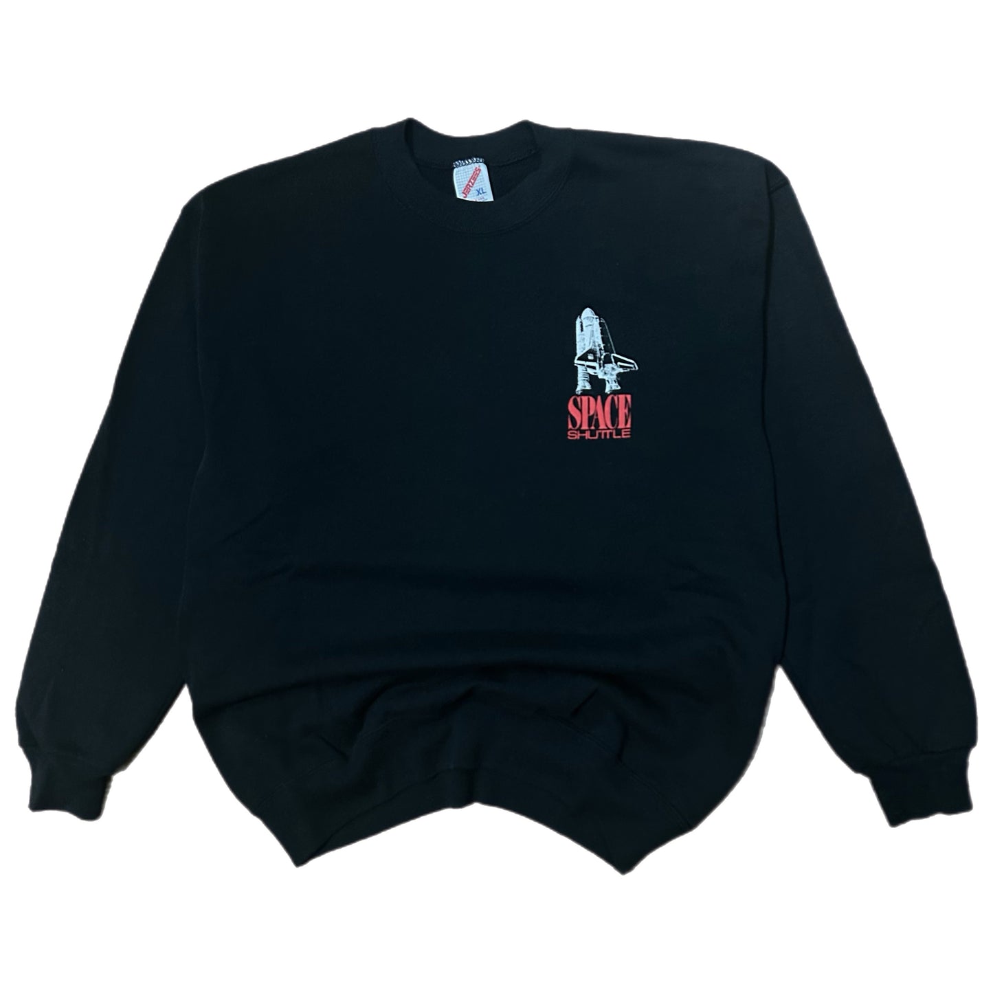 (XL) 90s Space Shuttle Black Crewneck
