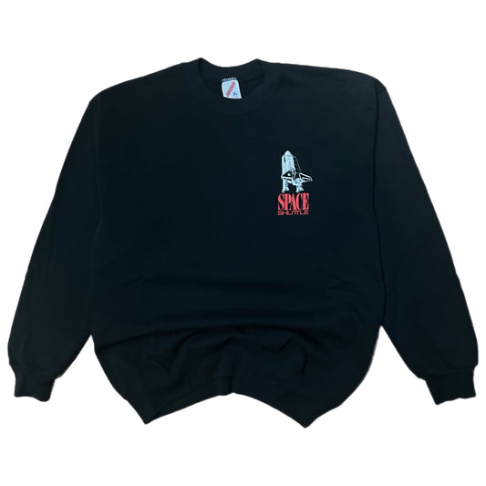 (XL) 90s Space Shuttle Black Crewneck