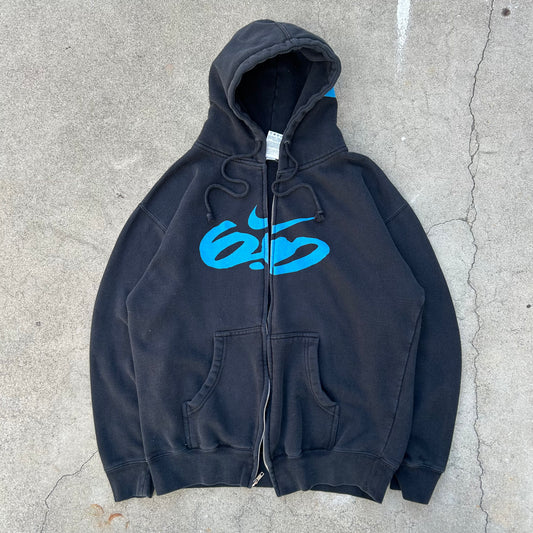 (M) Y2K Nike 6.0 Black Zip-Up Hoodie