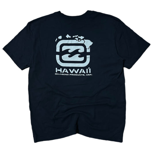 (L) Billabong Hawaii Big Logo Navy T-Shirt
