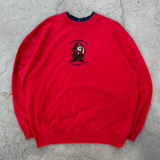 (XL) Vintage 'Life With a Dog' Crewneck