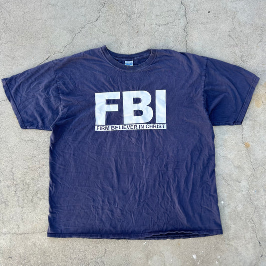 (XXL) Vintage FBI Christ Shirt