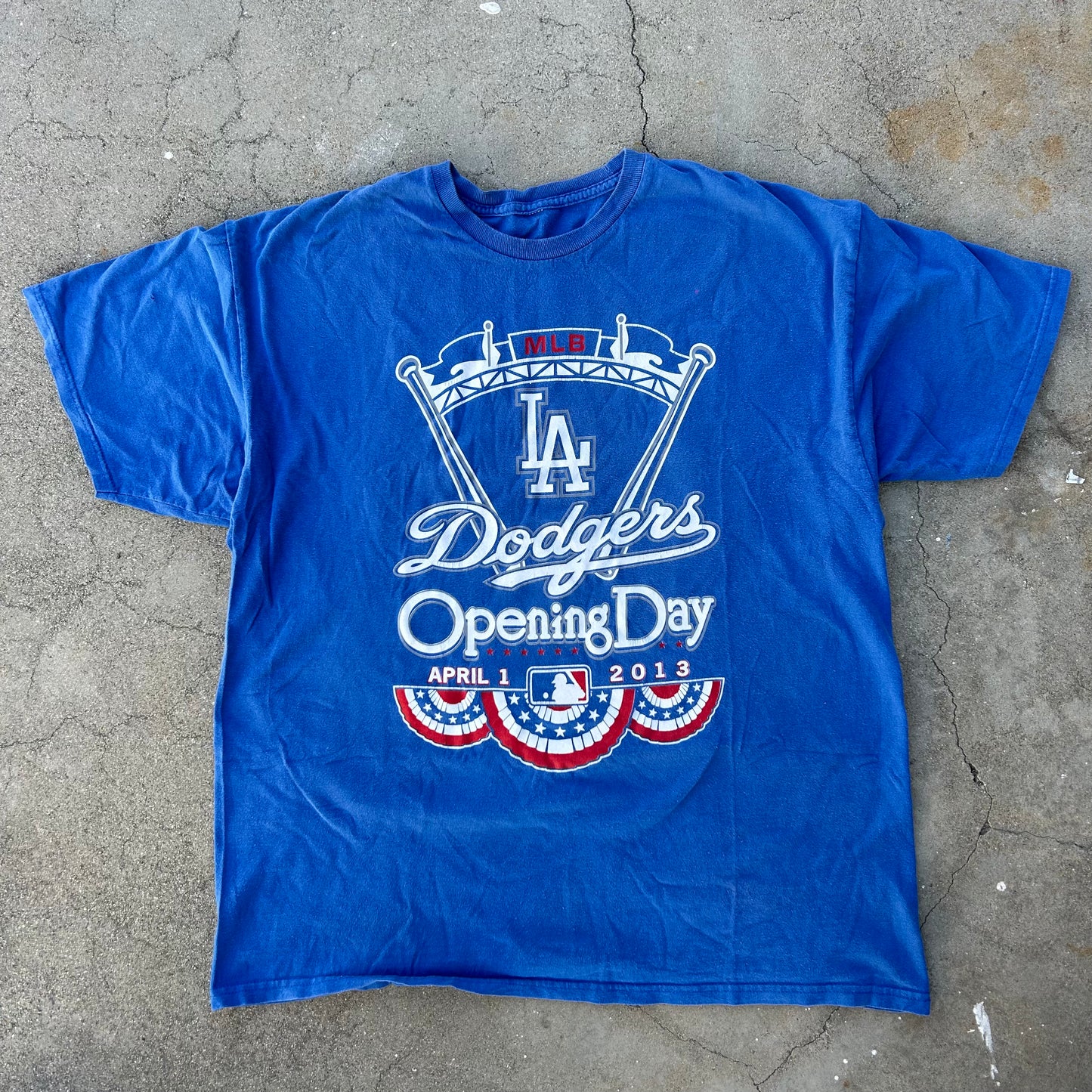 (XL) 2013 Los Angeles Dodgers Opening Day Shirt