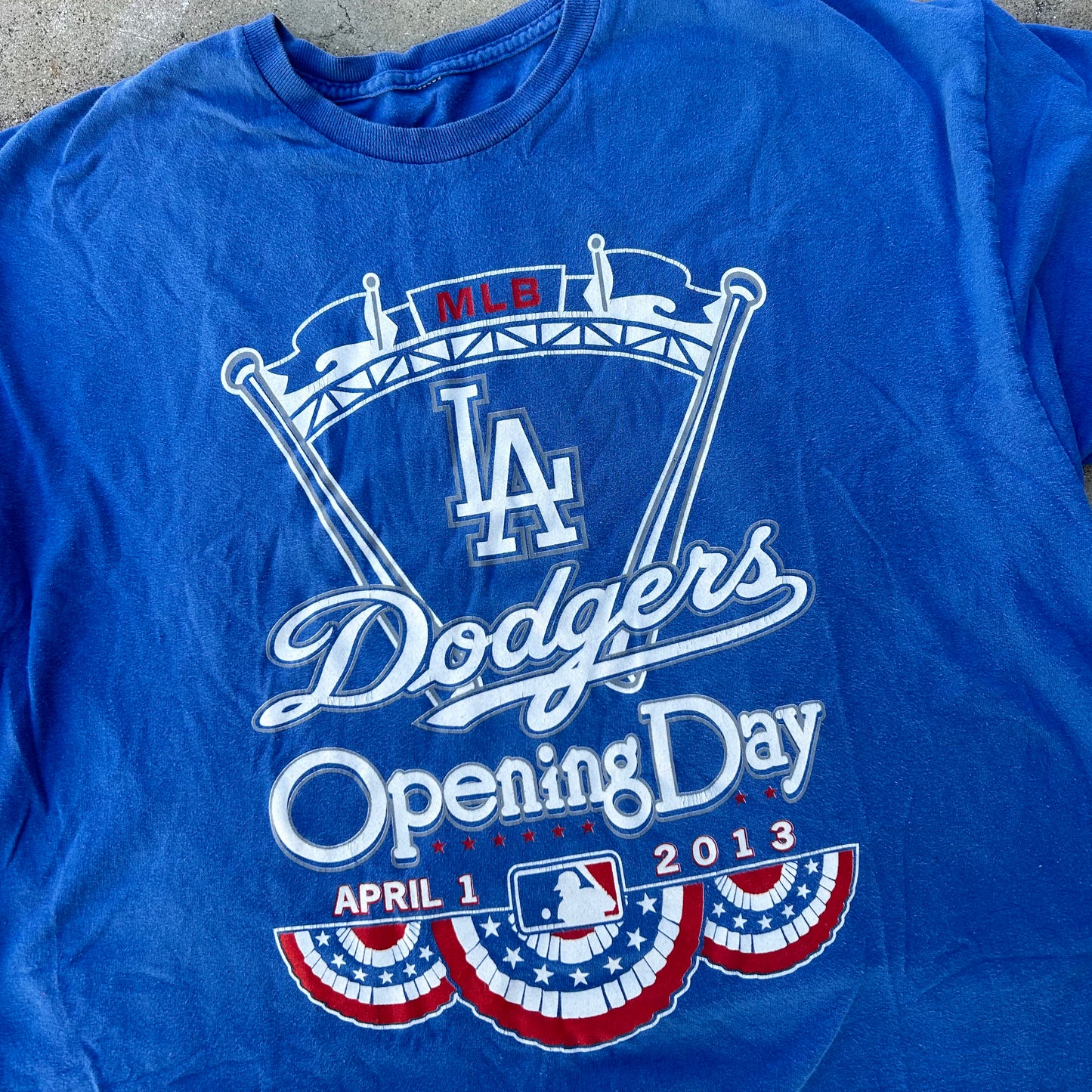 (XL) 2013 Los Angeles Dodgers Opening Day Shirt