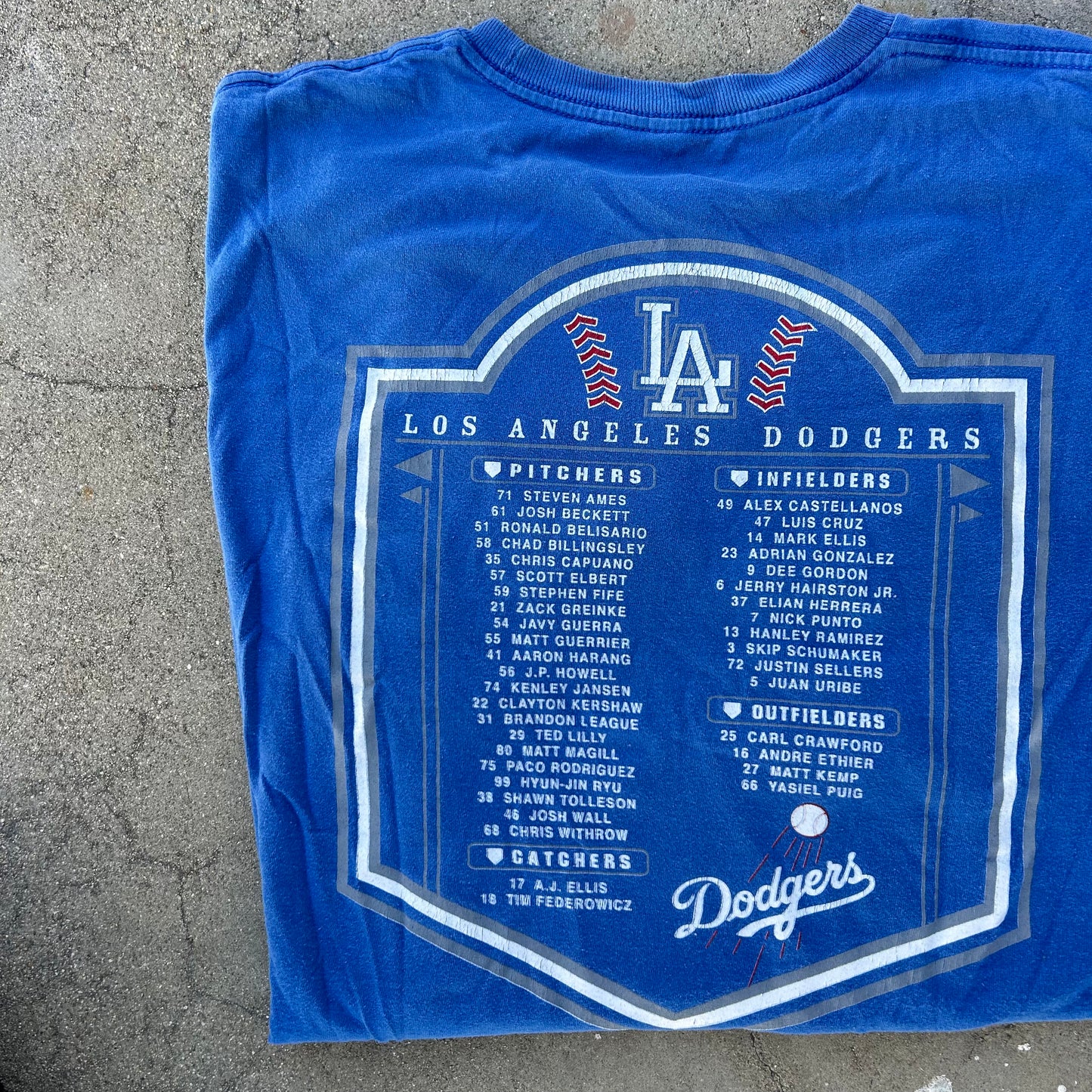 (XL) 2013 Los Angeles Dodgers Opening Day Shirt