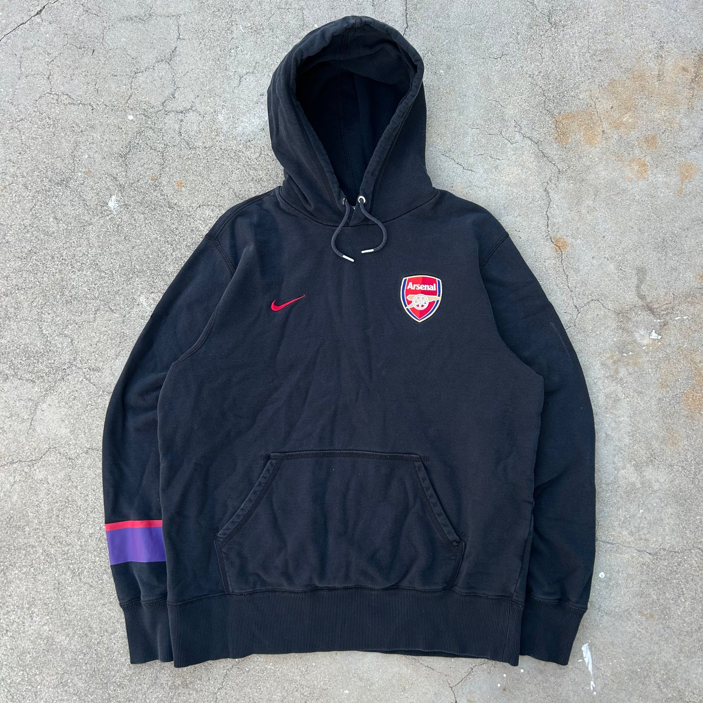 (L) Nike Arsenal FC Premier League Soccer Black Hoodie