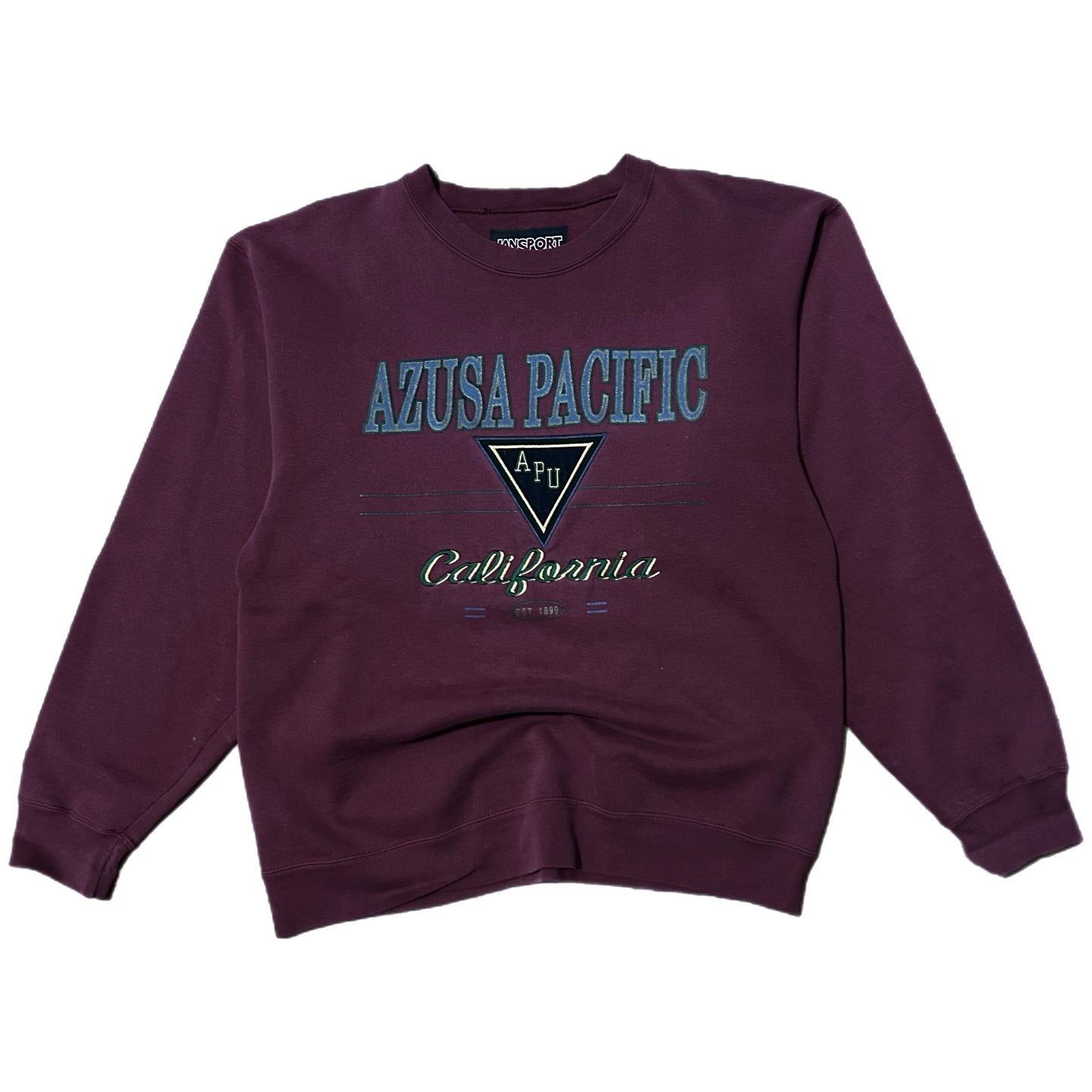 (L) Y2K Jansport Azusa Pacific Maroon Crewneck