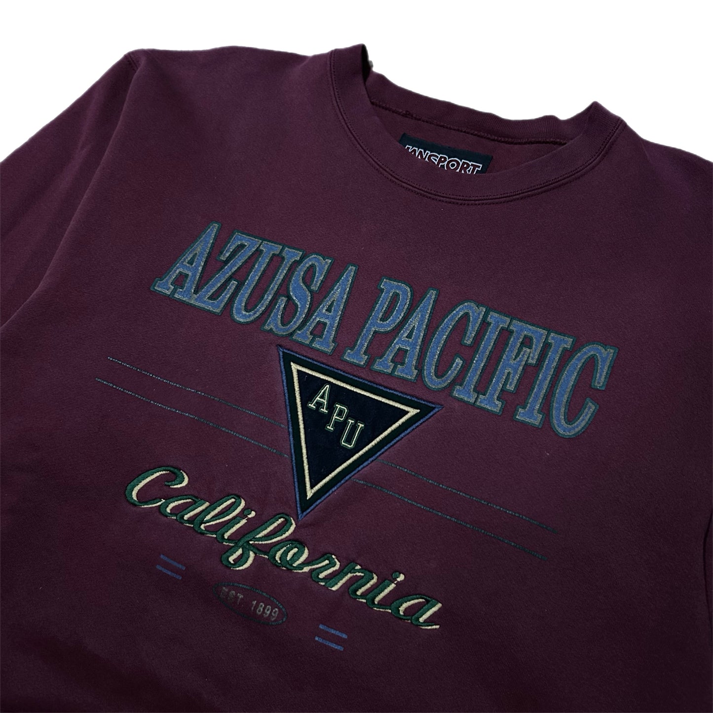(L) Y2K Jansport Azusa Pacific Maroon Crewneck