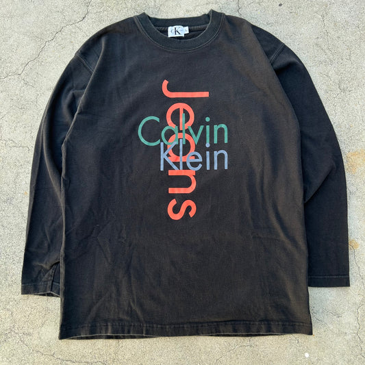 (L) 90s Calvin Klein Black Longsleeve