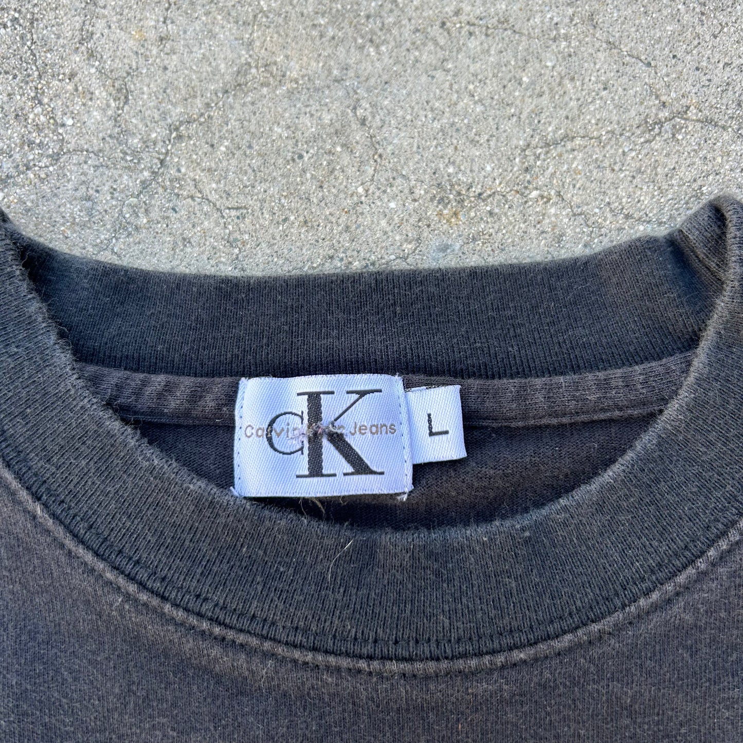 (L) 90s Calvin Klein Black Longsleeve