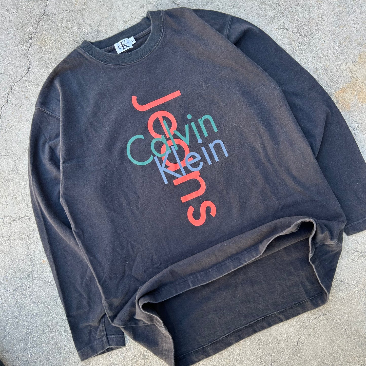 (L) 90s Calvin Klein Black Longsleeve