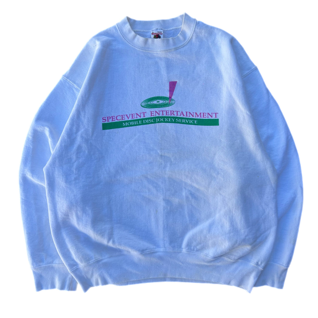 (L) 90s Specevent Entertainment White Crewneck