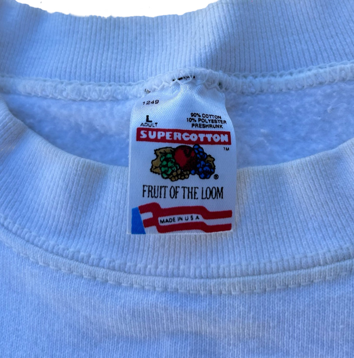 (L) 90s Specevent Entertainment White Crewneck