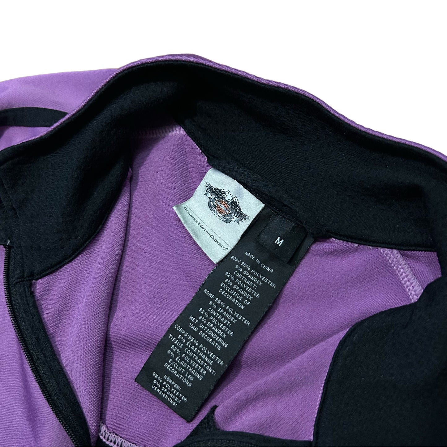 (M) Harley Davidson Activewear Purple Zip-Up Jacket