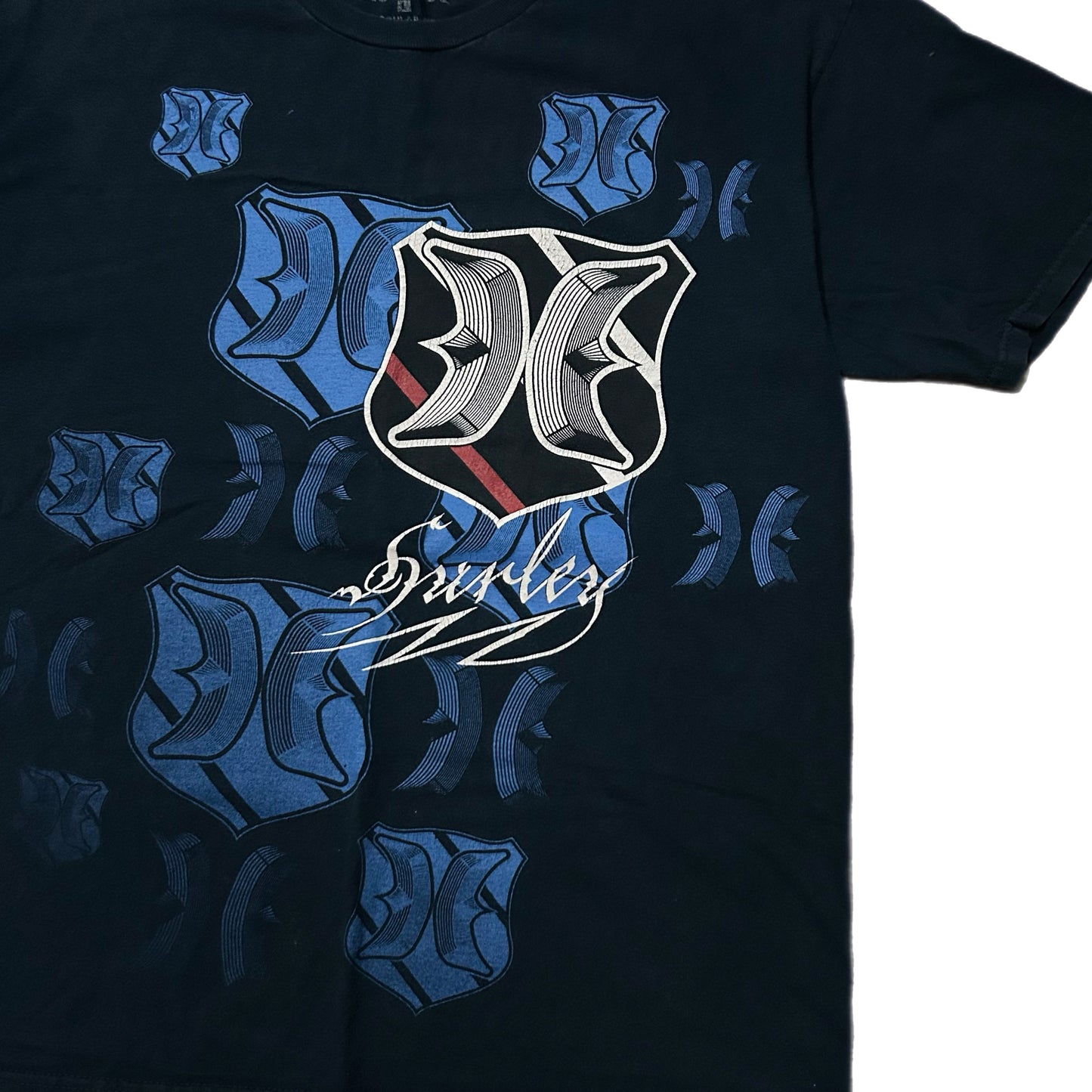 (L) Hurley Multi-Logo Navy T-Shirt