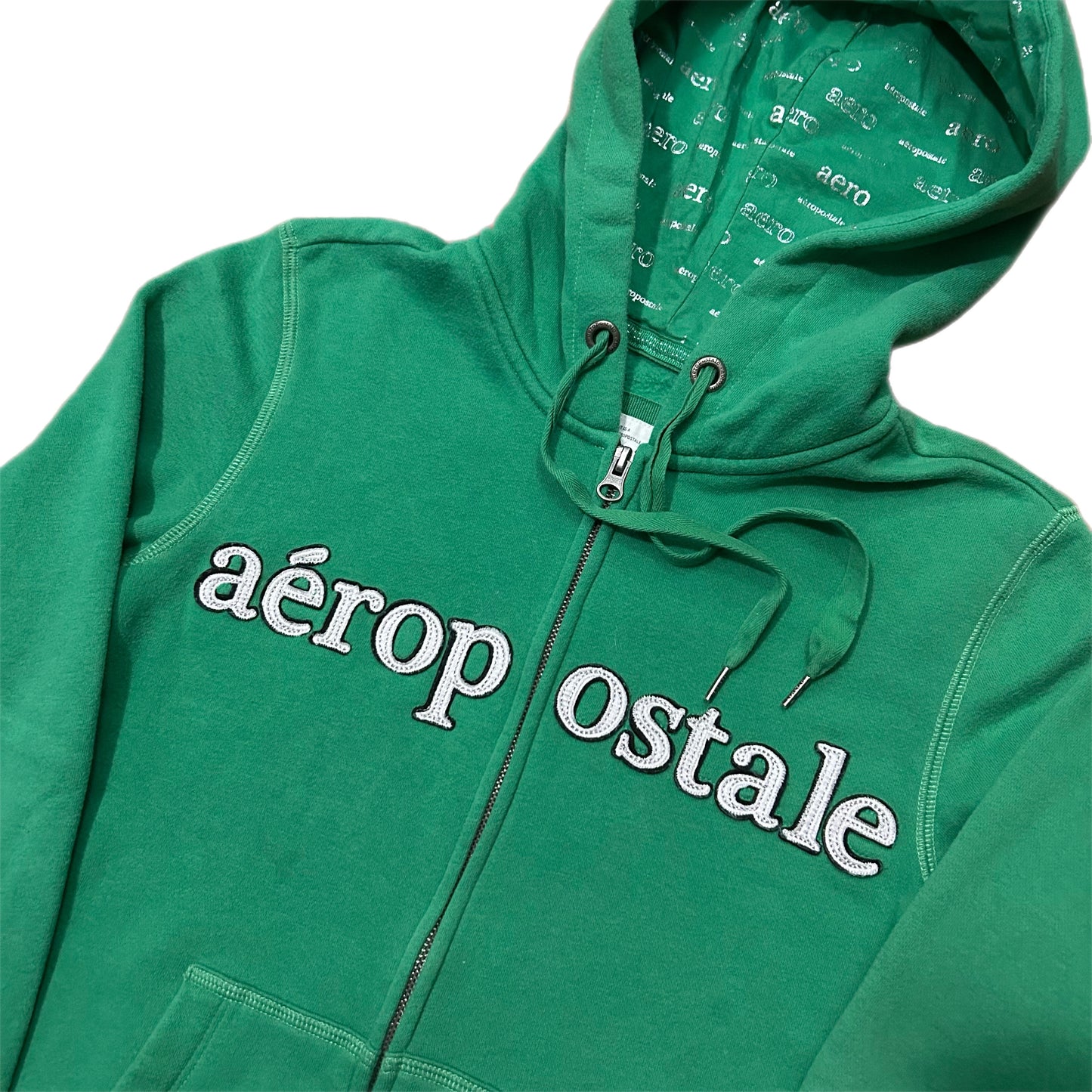 (S) Y2K Aeropostale Green Zip-Up Jacket