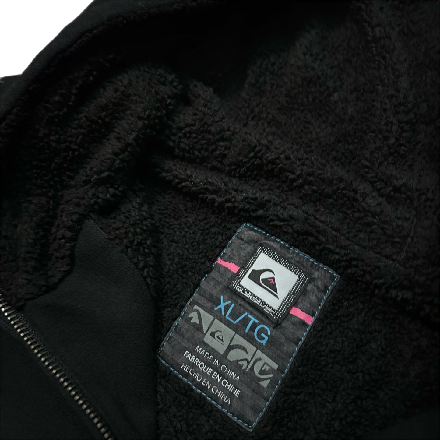 (XL) Quicksilver 2000s Retro Embroidered Black Jacket