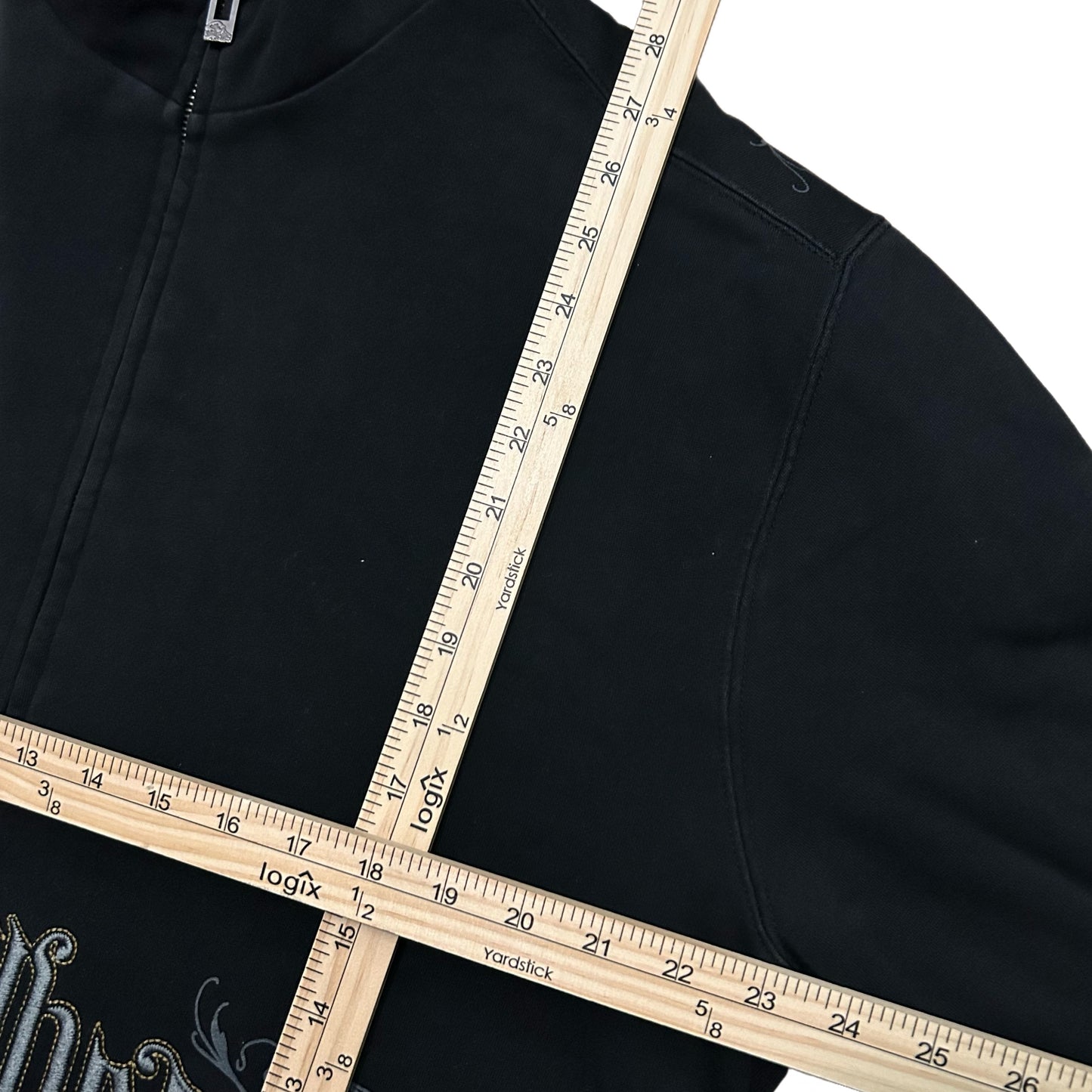 (XL) Quicksilver 2000s Retro Embroidered Black Jacket