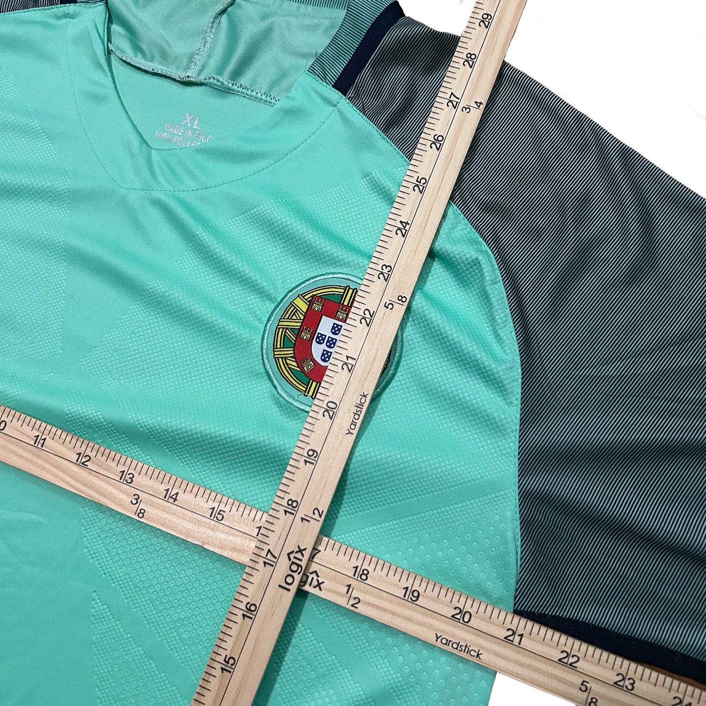 (XL) Y2K Portugal Soccer Teal Jersey
