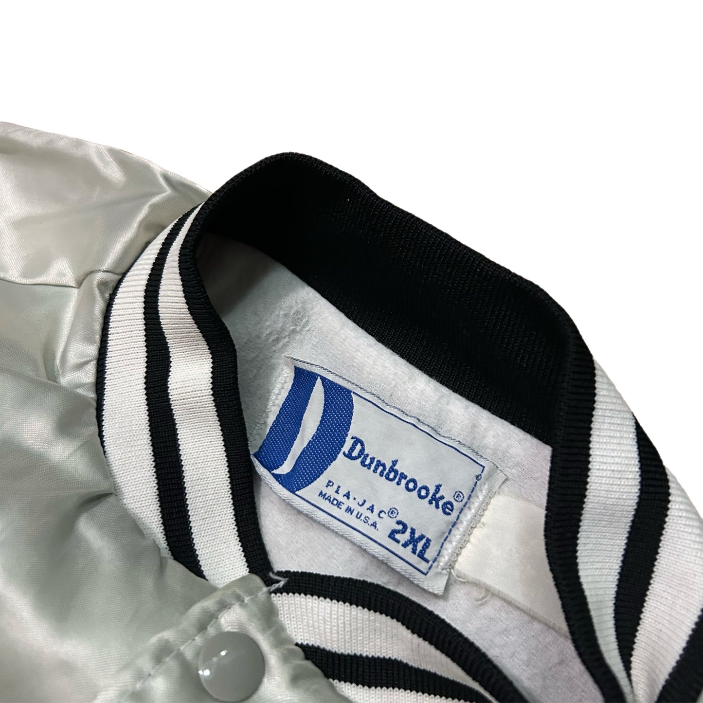 (XXL) Vintage Satin Angelus Silver Bomber Jacket