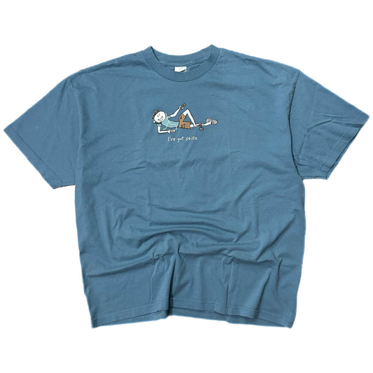 (XXL) Vintage I've Got Skillz Lazy Blue T-Shirt