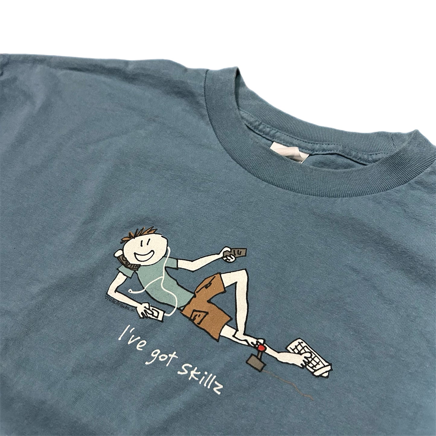 (XXL) Vintage I've Got Skillz Lazy Blue T-Shirt
