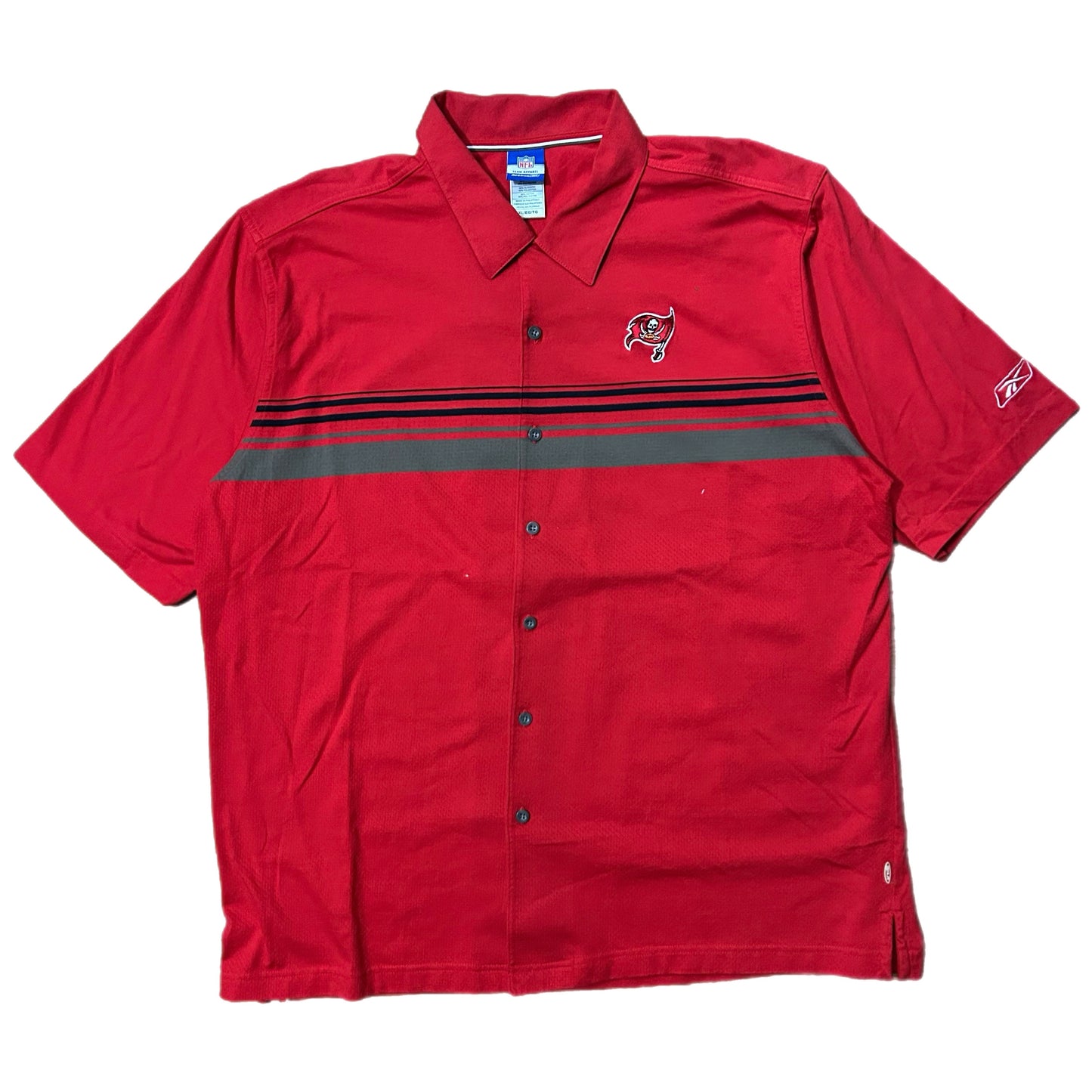 (XL) Y2K Reebok Tampa Bay Buccaneers Red Polo Shirt