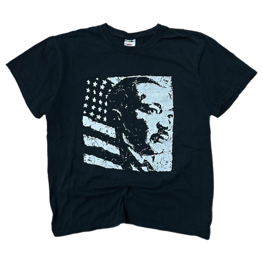 (L) Vintage MLK American Dream Black T-Shirt