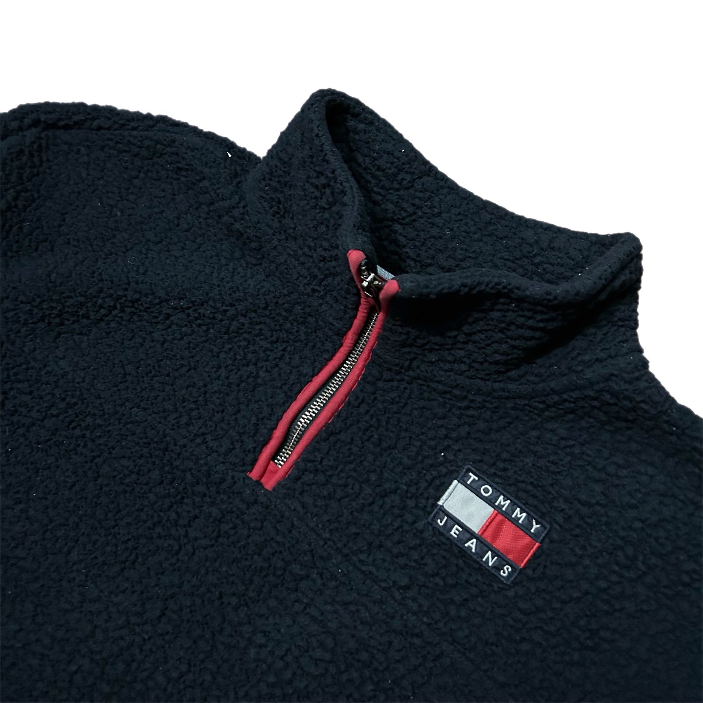 (Women L) Womans Tommy Hilfiger Logo Navy Fleece