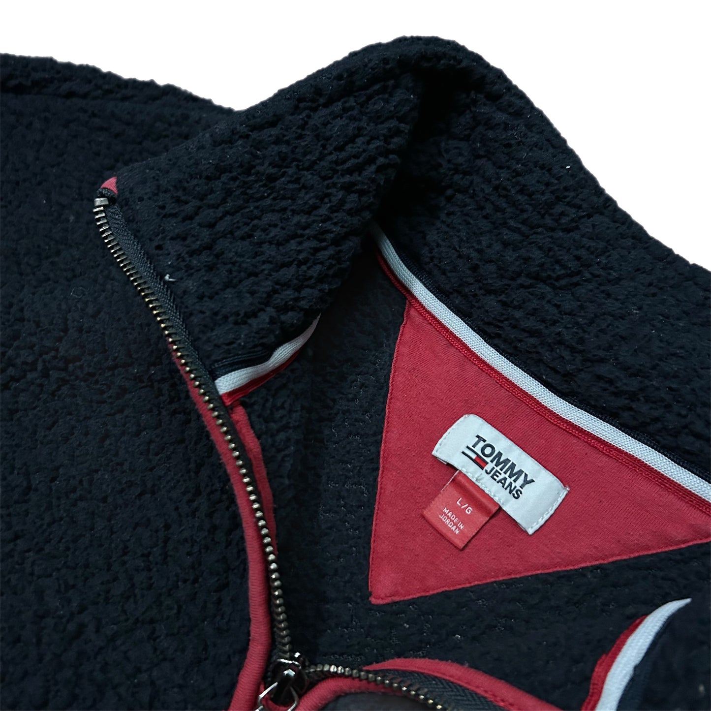 (Women L) Womans Tommy Hilfiger Logo Navy Fleece