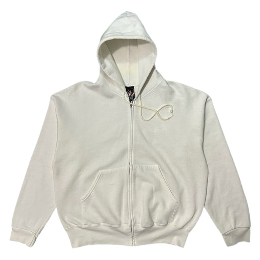 (XL) Vintage Team U.S.A Oylmpics White Full Zip-Up Hoodie