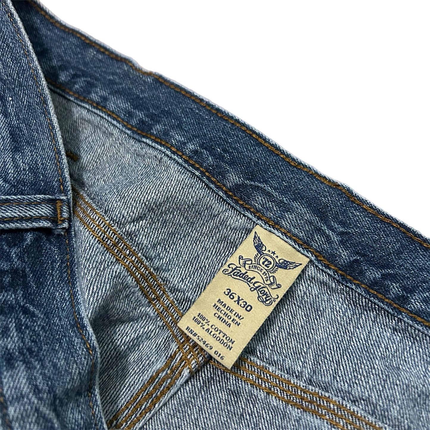 (36) Y2K Faded Glory Painter Denim Jeans