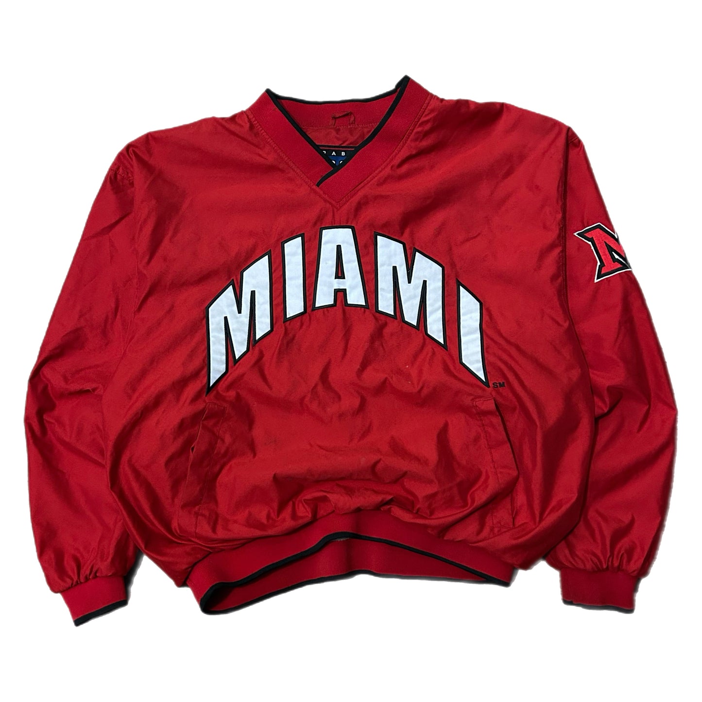 (M) Vintage Miami University Red Windbreaker Pullover