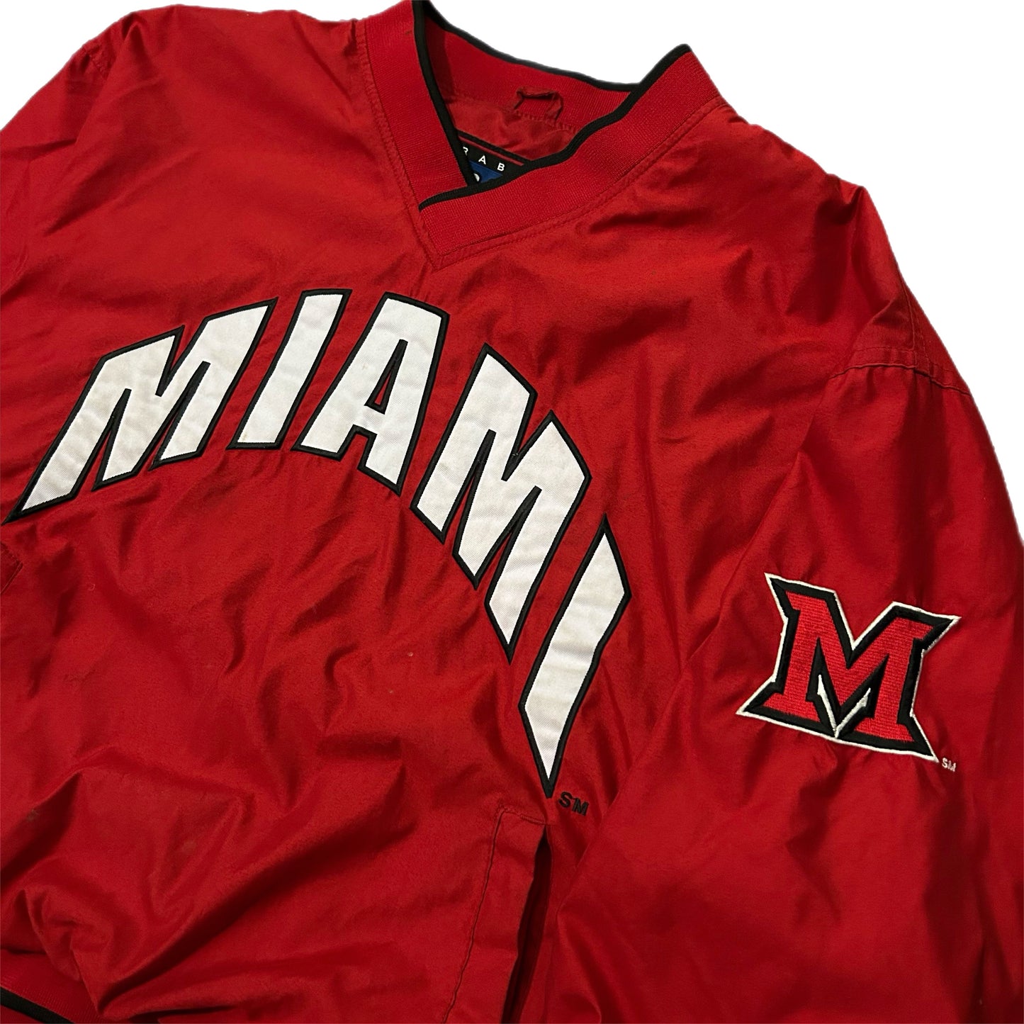 (M) Vintage Miami University Red Windbreaker Pullover