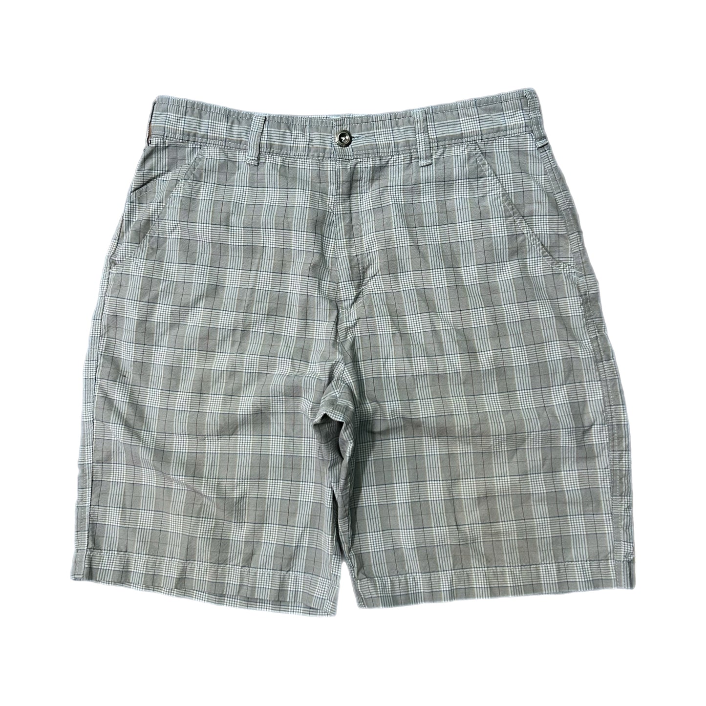 (36) 2000s Billabong Plaid Baggy Shorts