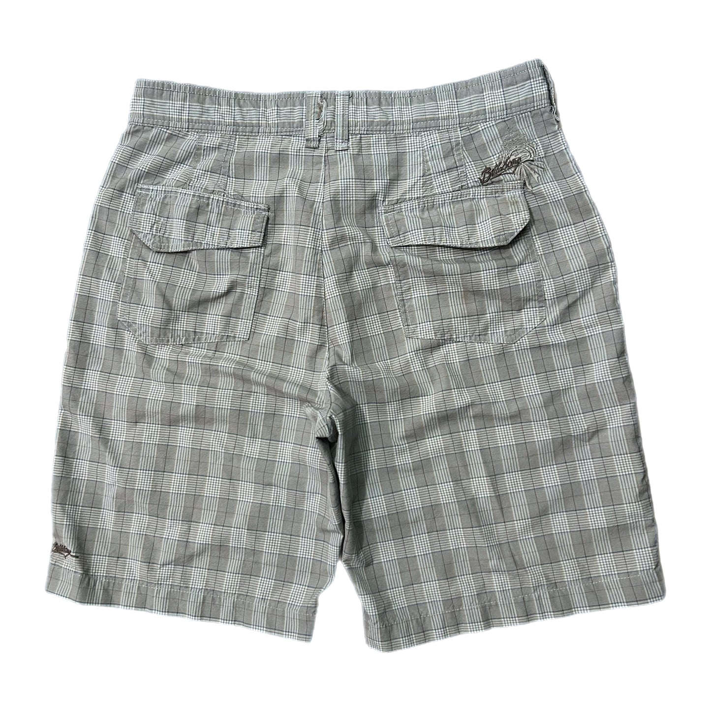 (36) 2000s Billabong Plaid Baggy Shorts