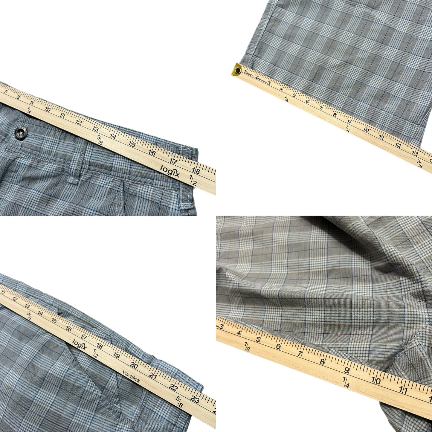 (36) 2000s Billabong Plaid Baggy Shorts