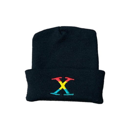 (OS) Vintage Embroidered Malcolm X Black Beanie