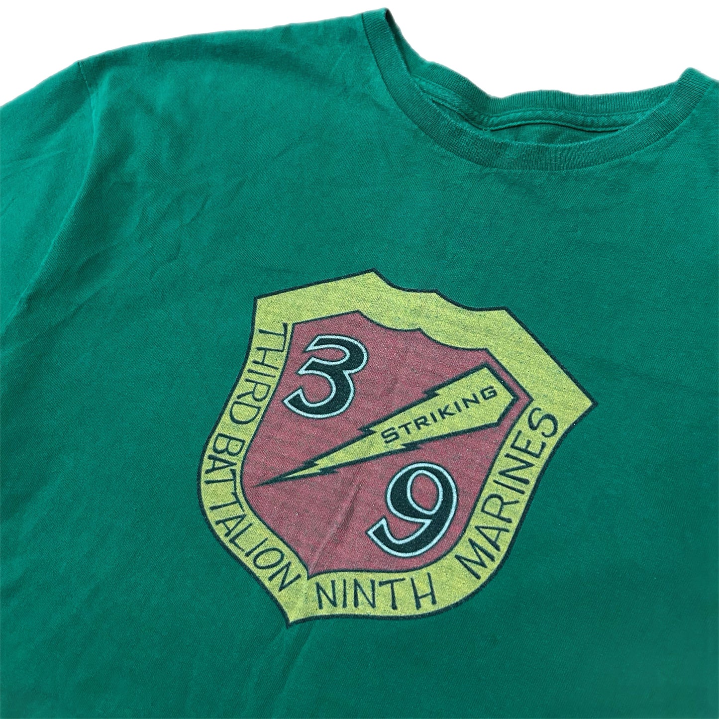 (XL) Third Battalion Ninth Marines Green T-Shirt