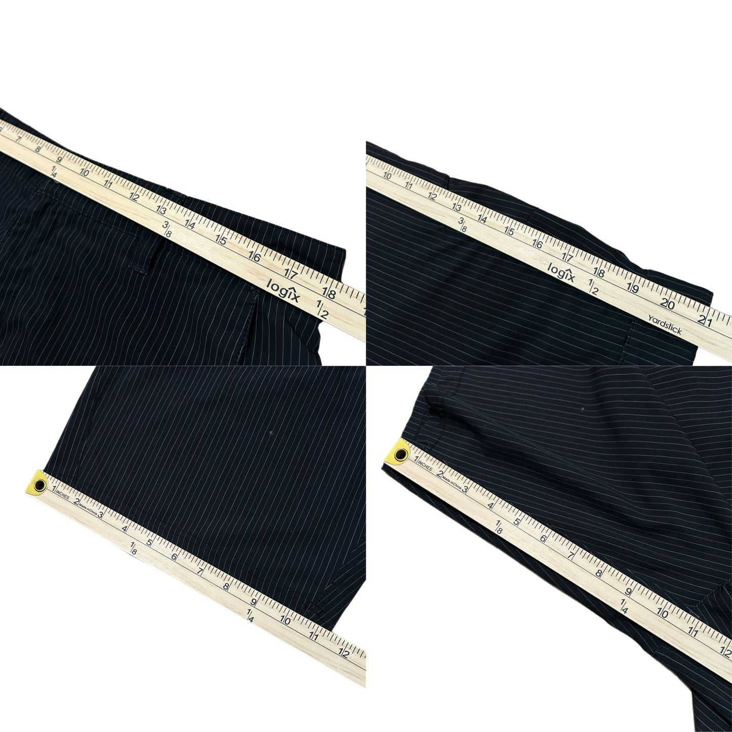 (36) Y2K Oakley Pinstripe Black Shorts