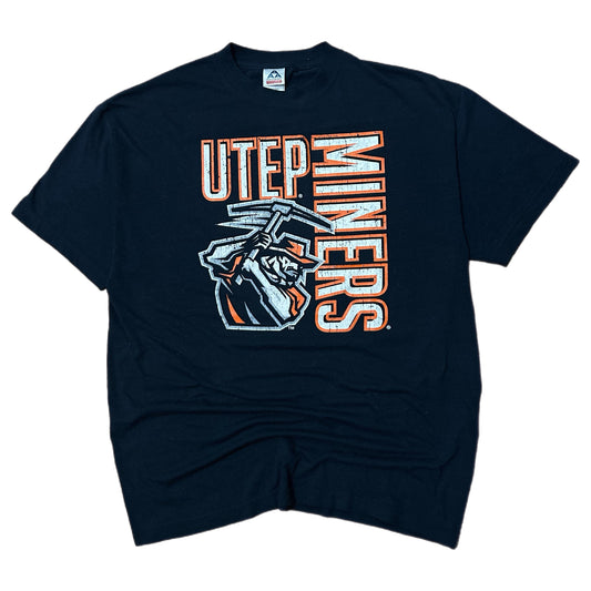 (XL) Vintage University of Texas Utep Miners Navy T-Shirt