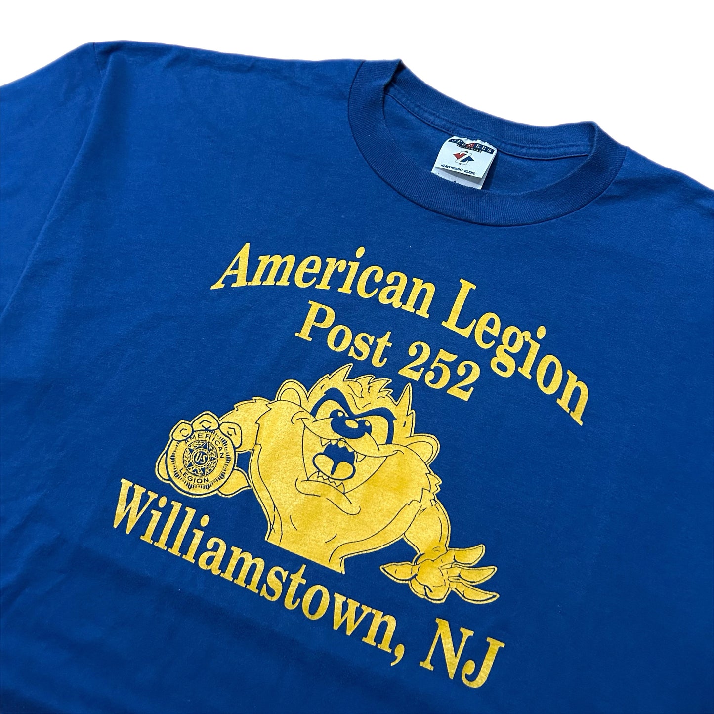 (XXL) Vintage Tasmanian Devil Post 252 Crew Blue T-Shirt