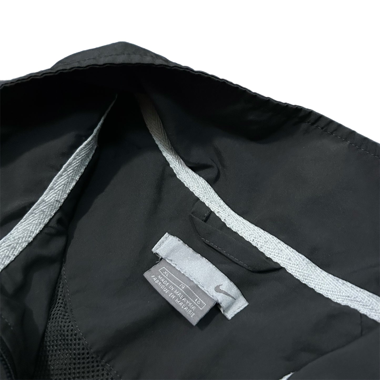 (XL) Y2K Nike Grey Zip-Up Windbreaker