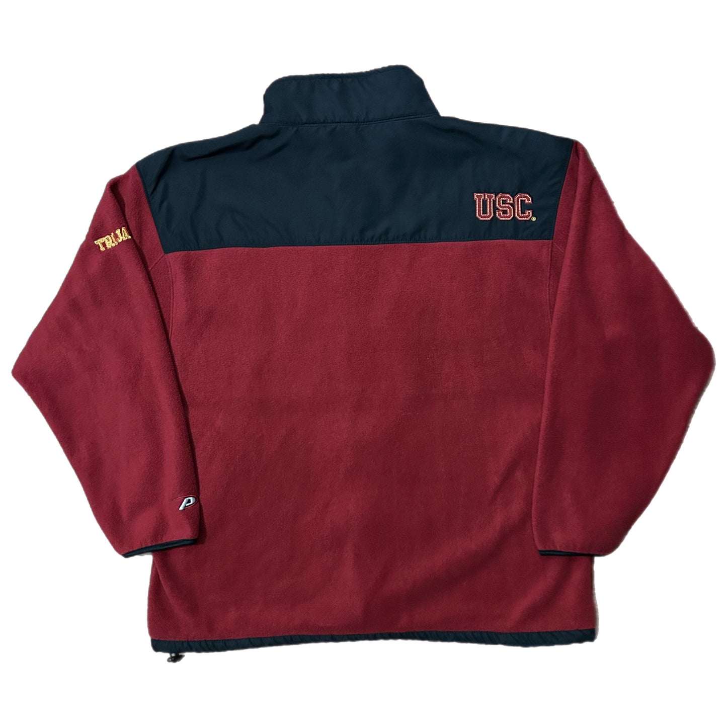 (XXL) Y2K USC Trojans Red Zip-Up Fleece Jacket