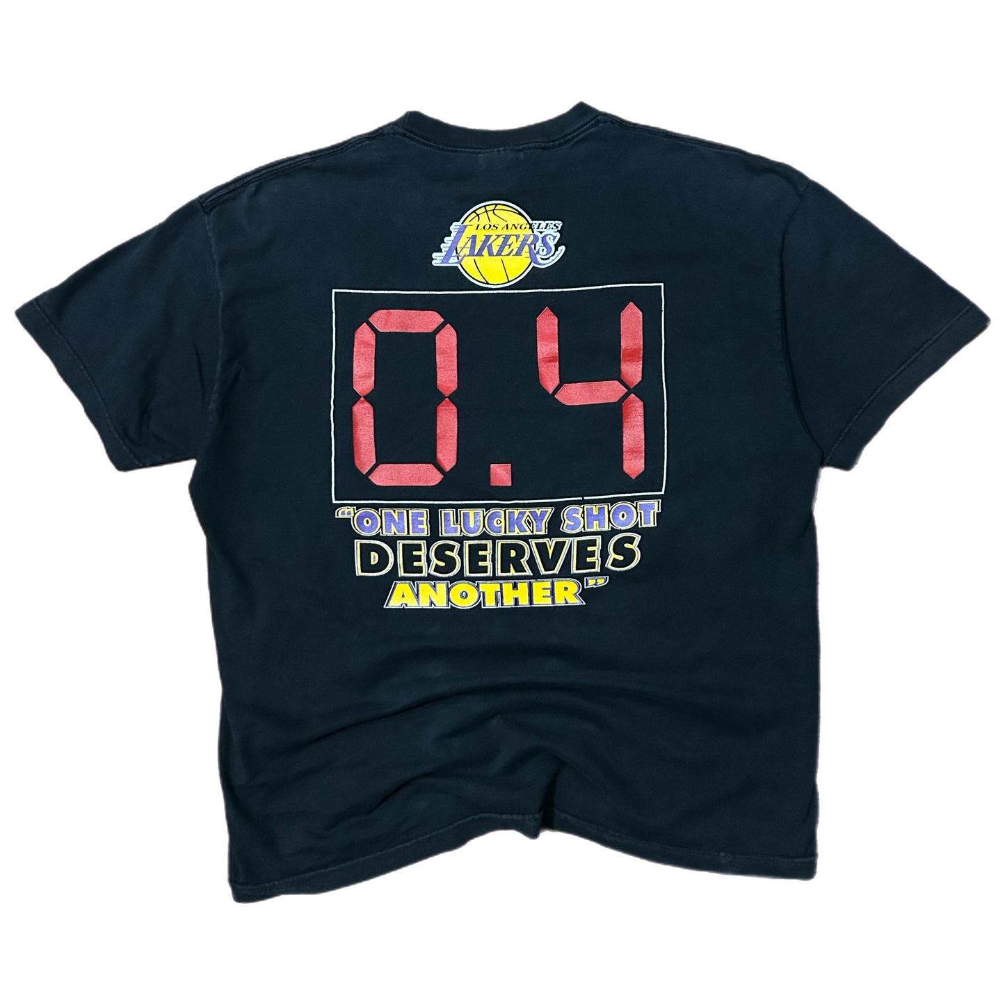 (XL) 2004 LA Lakers Derek Fisher Lucky Shot Black T-Shirt