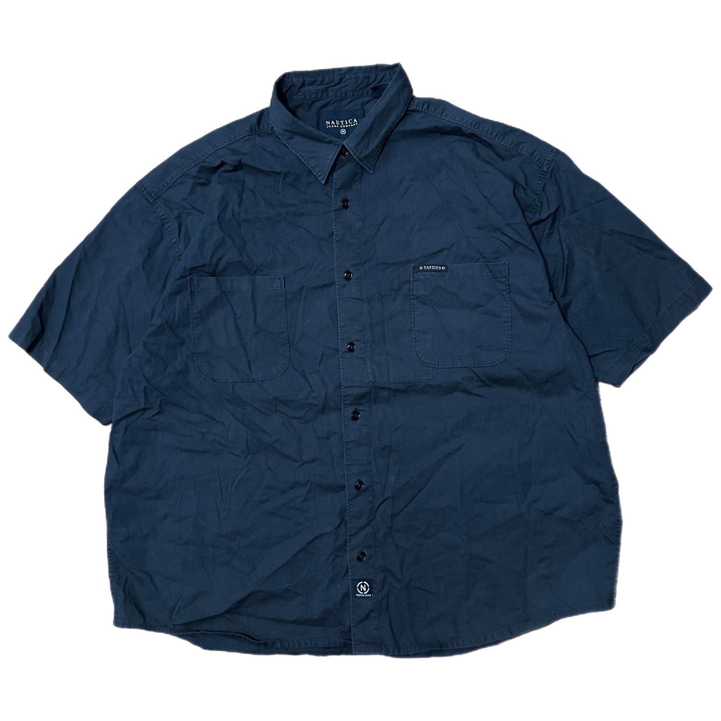 (XXL) Vintage Nautica Navy Button-Up Polo