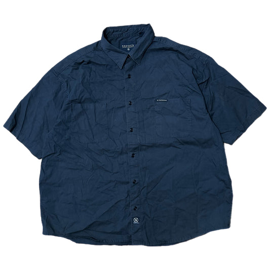 (XXL) Vintage Nautica Navy Button-Up Polo