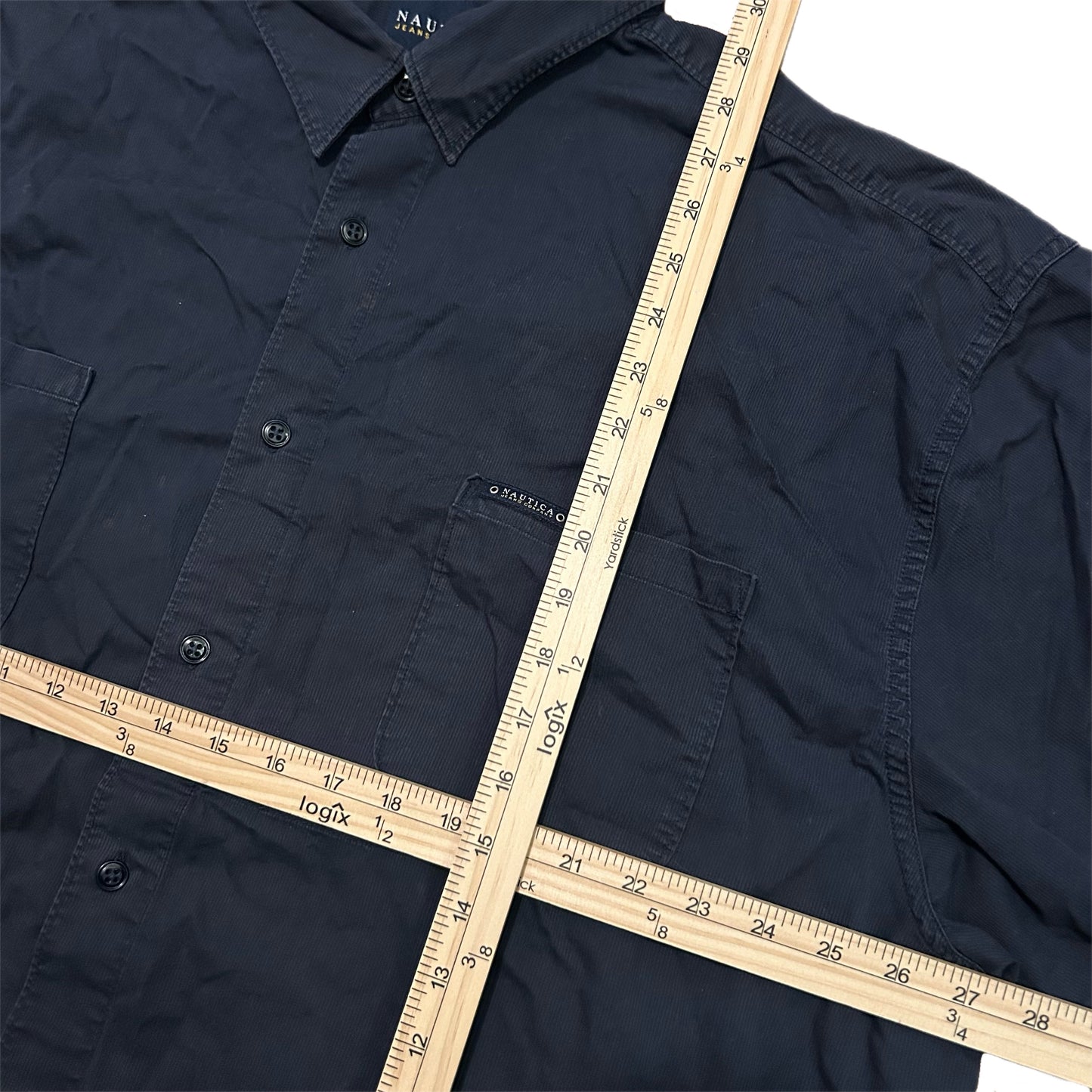 (XXL) Vintage Nautica Navy Button-Up Polo